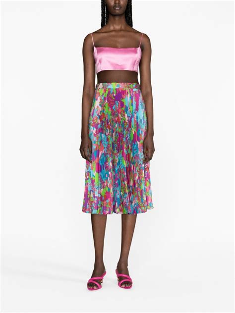 P.a.r.o.s.h. Abstract Print Pleated Skirt .